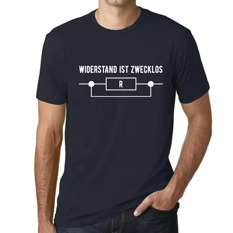 Men’s Military Green Sci-Fi Shirt: ‘Resistance Is Futile’ — Playful Pop-Culture Twist