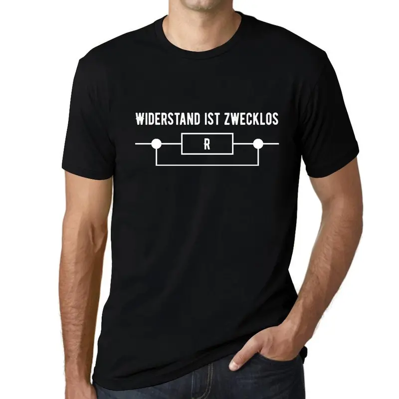 Men’s Military Green Sci-Fi Shirt: ‘Resistance Is Futile’ — Playful Pop-Culture Twist
