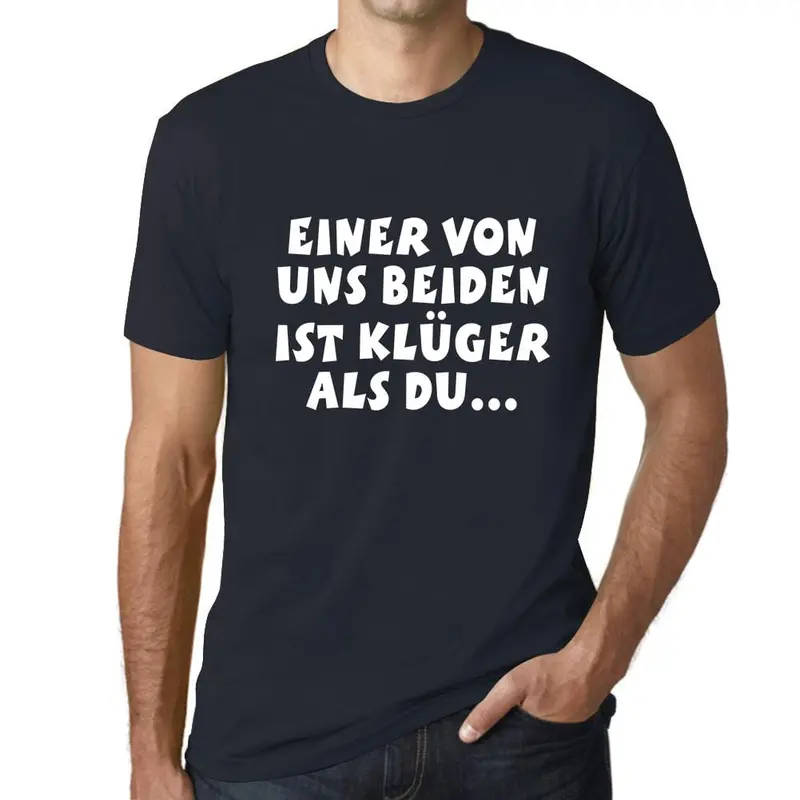 Men’s Military Green T-Shirt: ‘One of Us Is Smarter Than You’ — Playful Banter Style