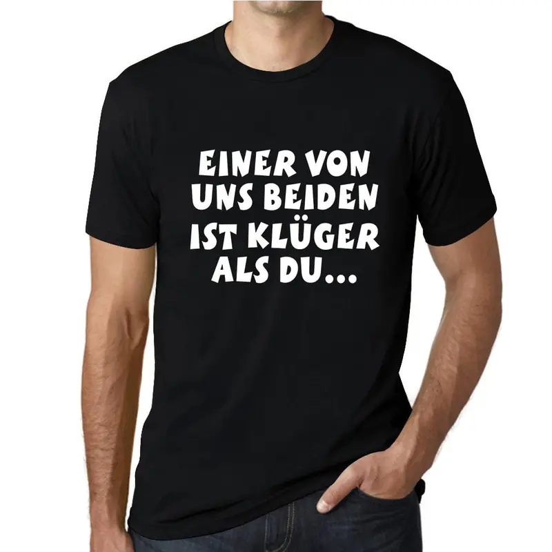 Men’s Military Green T-Shirt: ‘One of Us Is Smarter Than You’ — Playful Banter Style