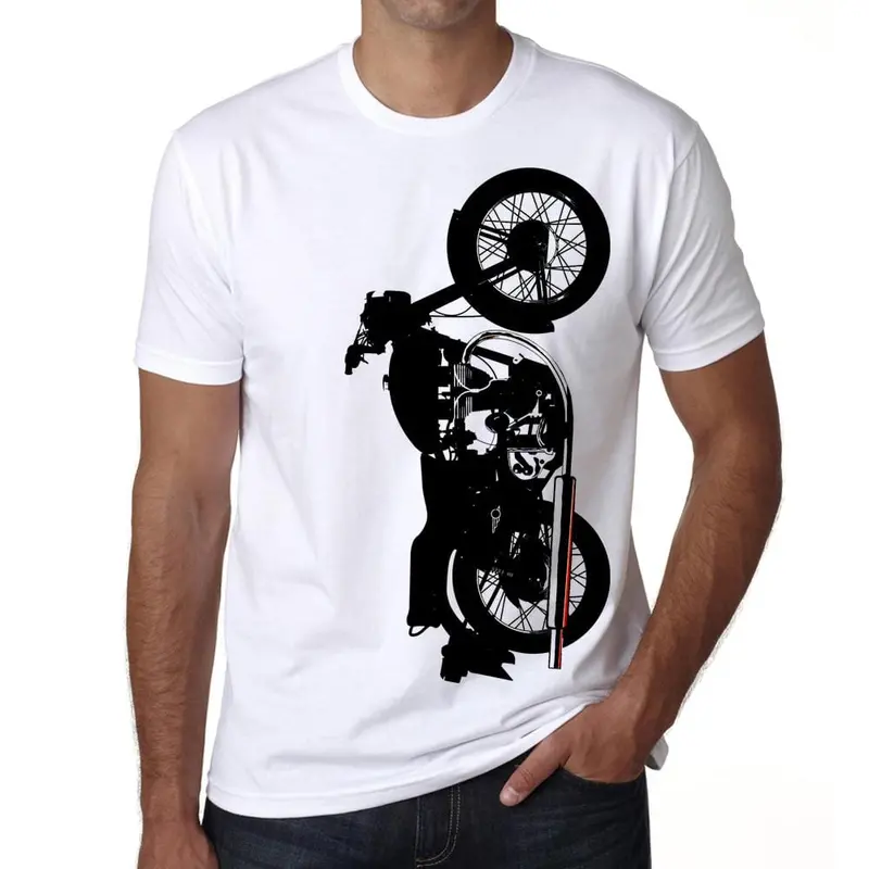 Men’s Moto-Inspired Biker Graphic T-Shirt – Unique Gift Idea