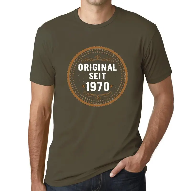 Men’s ‘Original Seit’ Vintage-Style Graphic Tee – German ‘Since Original’ Statement Shirt