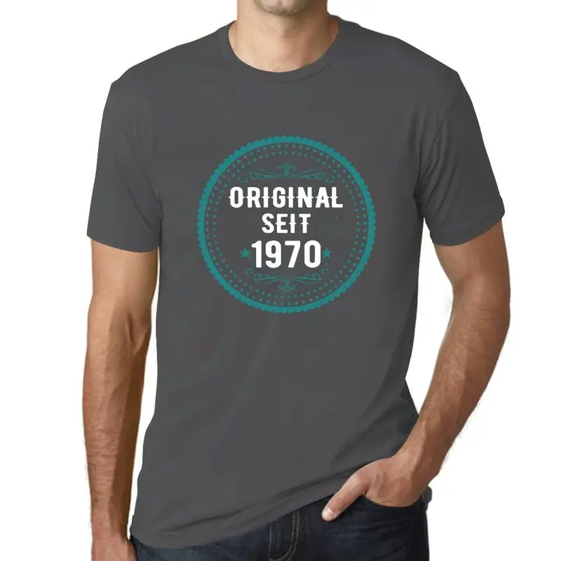 Men’s ‘Original Seit’ Vintage-Style Graphic Tee – German ‘Since Original’ Statement Shirt
