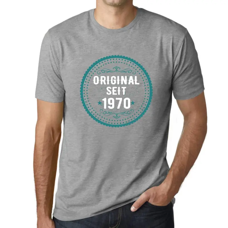 Men’s ‘Original Seit’ Vintage-Style Graphic Tee – German ‘Since Original’ Statement Shirt