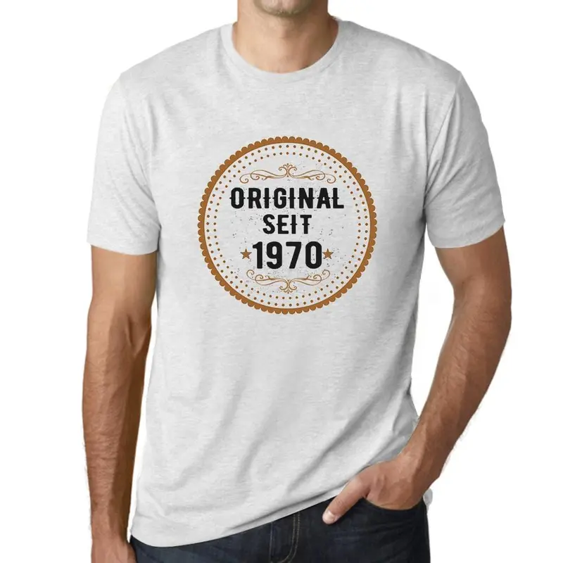 Men’s ‘Original Seit’ Vintage-Style Graphic Tee – German ‘Since Original’ Statement Shirt