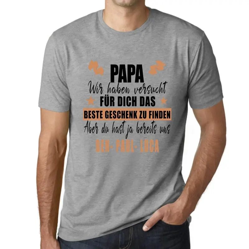 Men’s ‘Papa Wir Haben Versucht’ Graphic Tee – Witty Parenting Humor Shirt for Everyday Wear