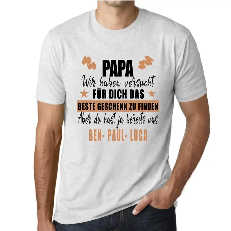 Men’s ‘Papa Wir Haben Versucht’ Graphic Tee – Witty Parenting Humor Shirt for Everyday Wear