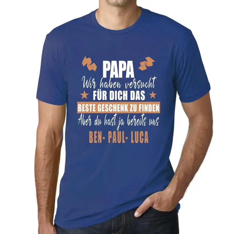 Men’s ‘Papa Wir Haben Versucht’ Graphic Tee – Witty Parenting Humor Shirt for Everyday Wear