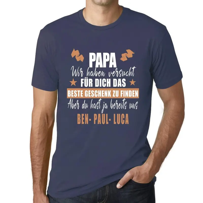 Men’s ‘Papa Wir Haben Versucht’ Graphic Tee – Witty Parenting Humor Shirt for Everyday Wear