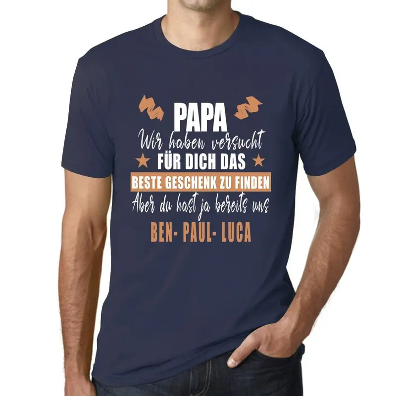 Men’s ‘Papa Wir Haben Versucht’ Graphic Tee – Witty Parenting Humor Shirt for Everyday Wear