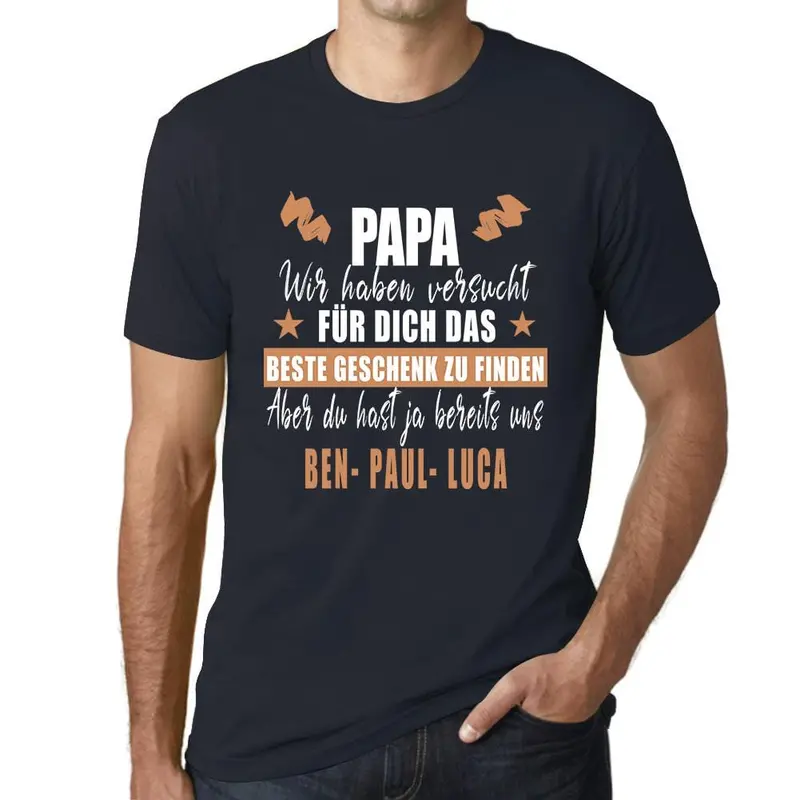 Men’s ‘Papa Wir Haben Versucht’ Graphic Tee – Witty Parenting Humor Shirt for Everyday Wear