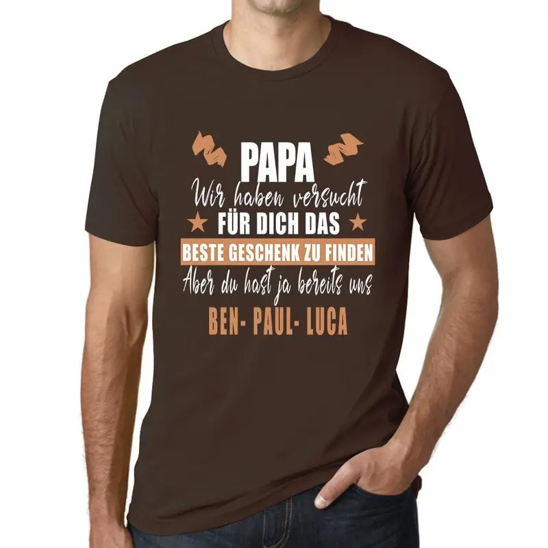 Men’s ‘Papa Wir Haben Versucht’ Graphic Tee – Witty Parenting Humor Shirt for Everyday Wear