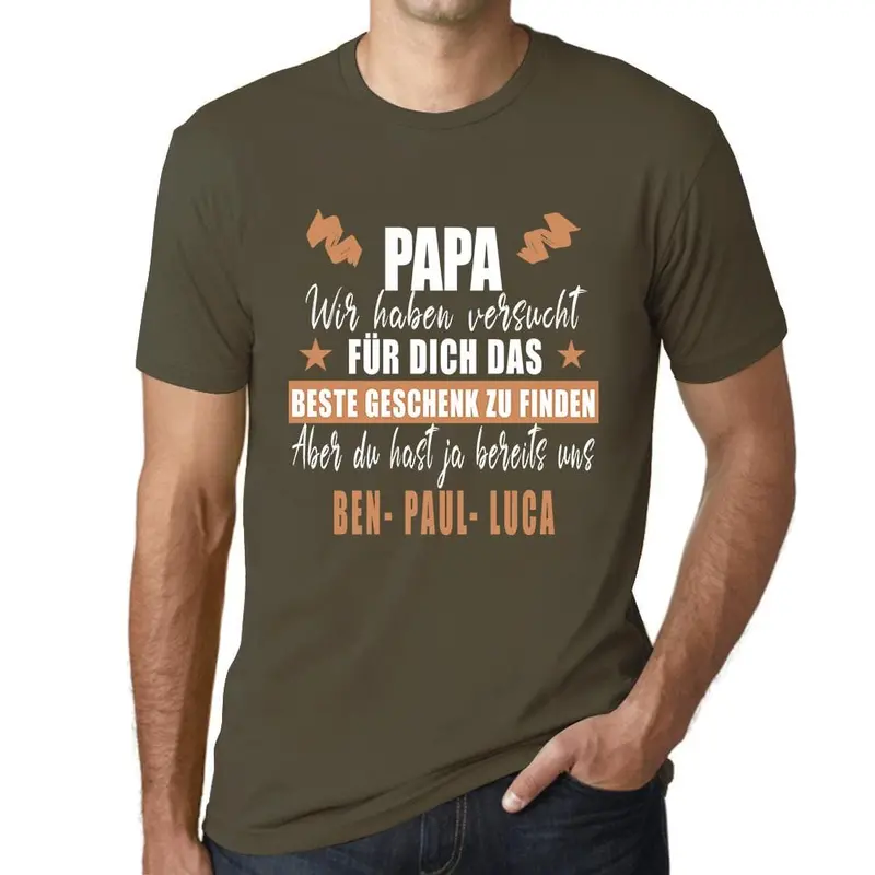 Men’s ‘Papa Wir Haben Versucht’ Graphic Tee – Witty Parenting Humor Shirt for Everyday Wear