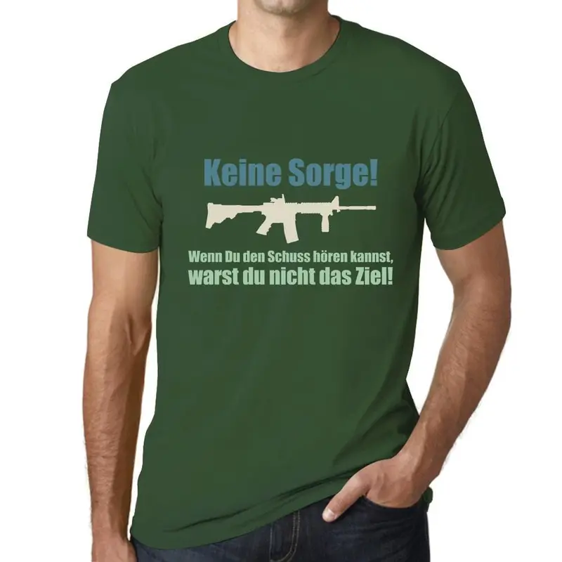 Men’s Retro 90s Military Green T-Shirt: ‘No Worries — I’m a Sniper’ — Humorous Gamer Style