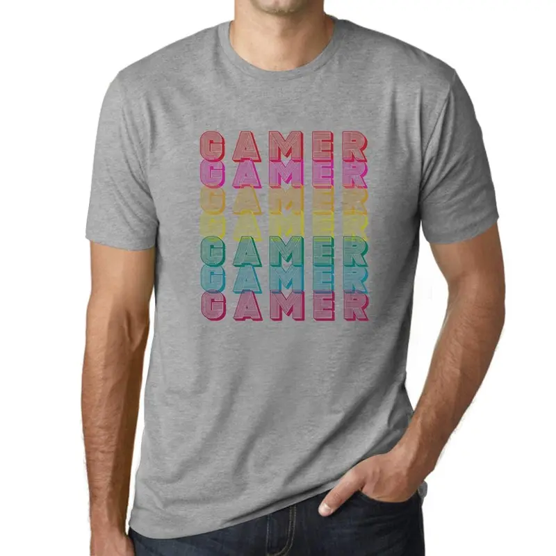 Men’s Retro Gaming T-Shirt Celebrating Esports Culture – Military Green