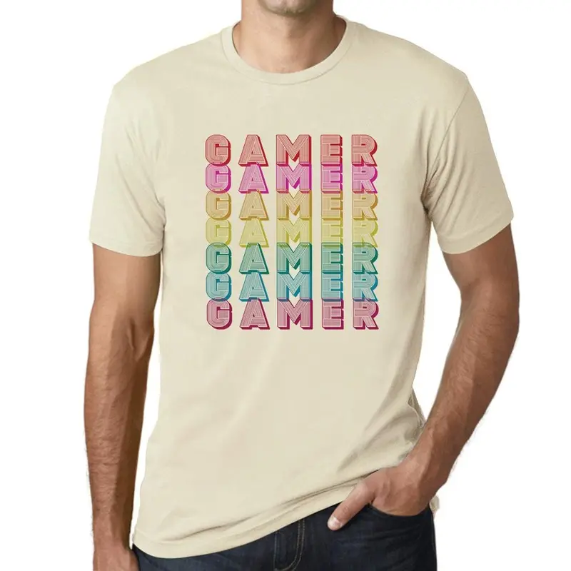Men’s Retro Gaming T-Shirt Celebrating Esports Culture – Military Green