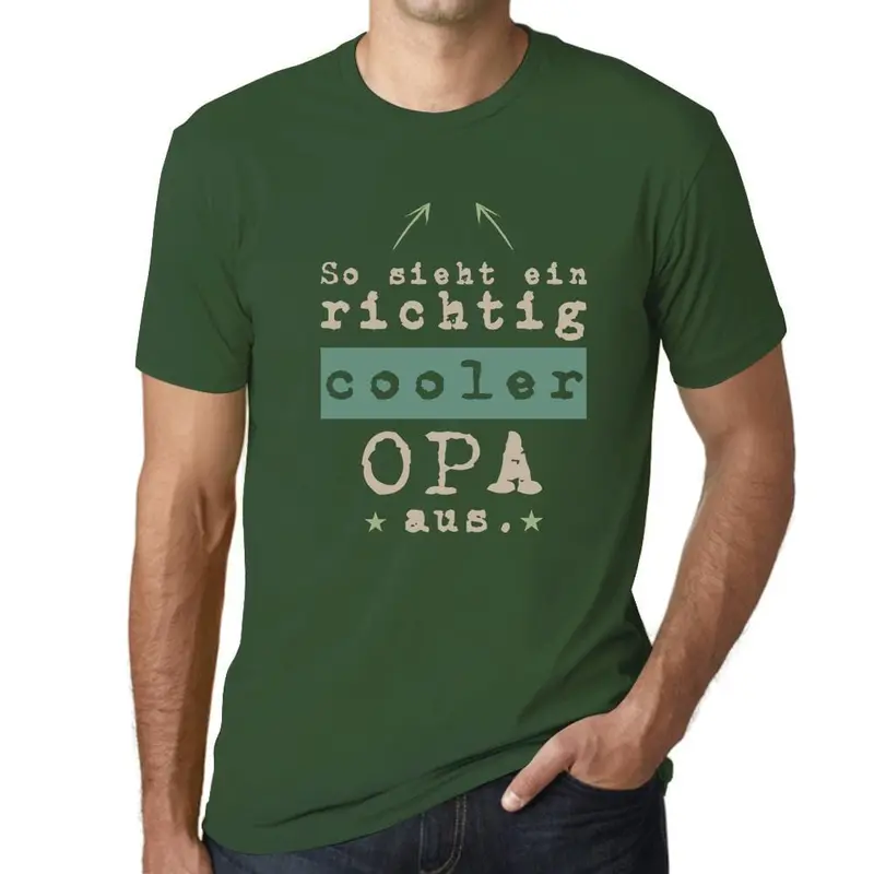 Men’s Retro-Inspired Military Green T-Shirt: ‘This Is What a Truly Cool Grandpa Looks Like’