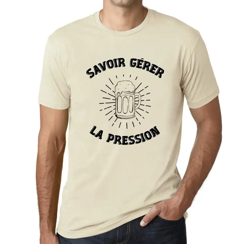 Men’s ‘Savoir Gérer La Pression’ Stress-Management T-Shirt – Calm & Confident Design