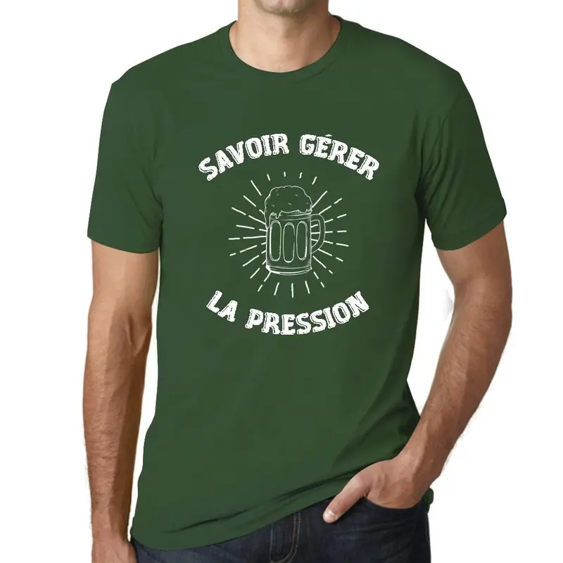 Men’s ‘Savoir Gérer La Pression’ Stress-Management T-Shirt – Calm & Confident Design
