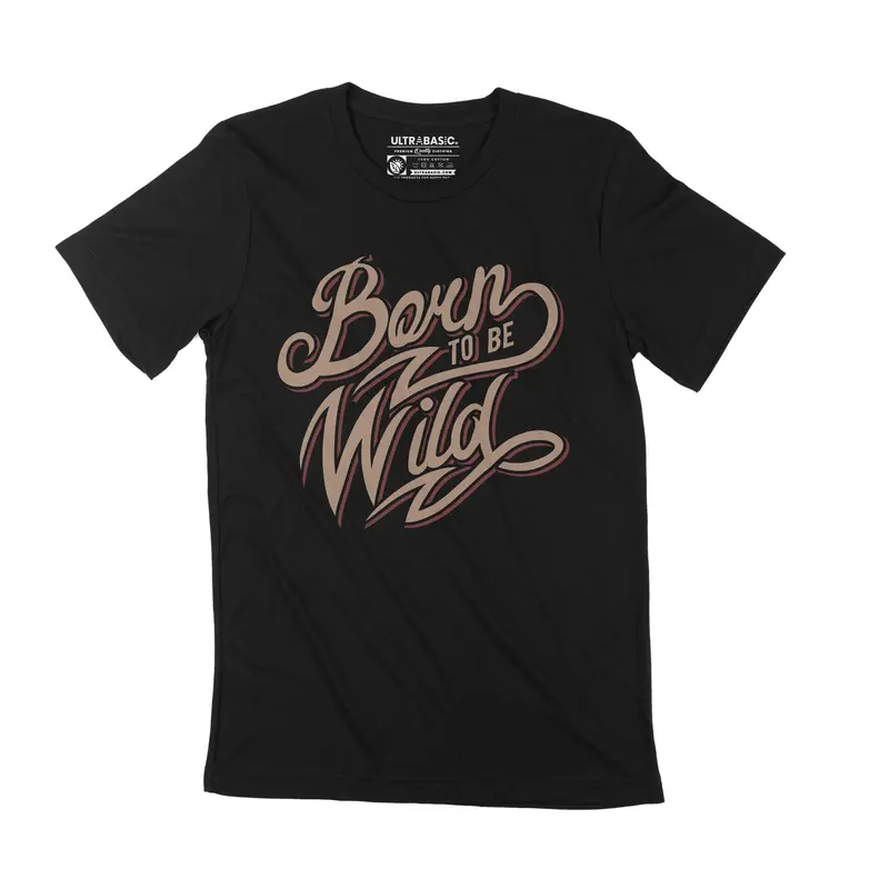 Men's T-Shirt Born To Be Wild Rock Band Vintage Casual Short Sleeve Tee 3