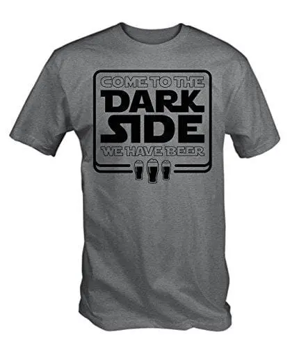Men's T-Shirt Come To The Dark Side We Have Beer Dark Grey 1