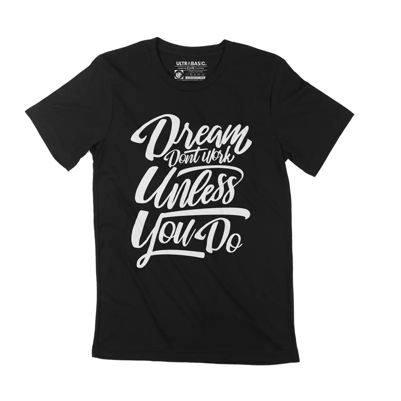 Men's T-Shirt Dream Don't Work Unless You Do Vintage Graphic Tee Shirt For Men 3