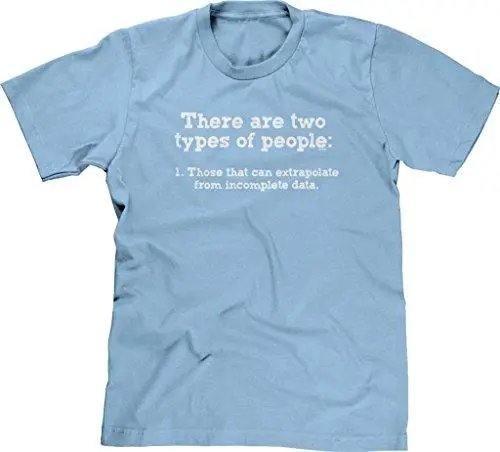 Men's T-Shirt Funny T-Shirt Two Kinds Of People Incomplete Data Light Blue 1