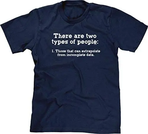 Men's T-Shirt Funny T-Shirt Two Kinds Of People Incomplete Data Navy Blue 1