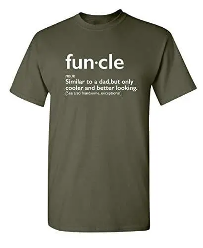 Men's T-Shirt Graphic Novelty Funny T Shirt Funcle Gift For Uncle Army Green 1