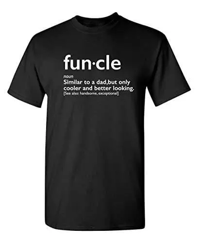 Men's T-Shirt Graphic Novelty Funny T Shirt Funcle Gift For Uncle Black 1
