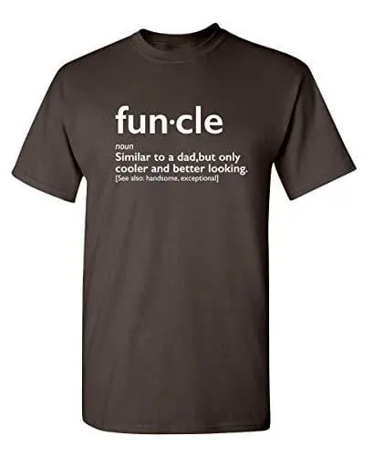 Men's T-Shirt Graphic Novelty Funny T Shirt Funcle Gift For Uncle Brown 1