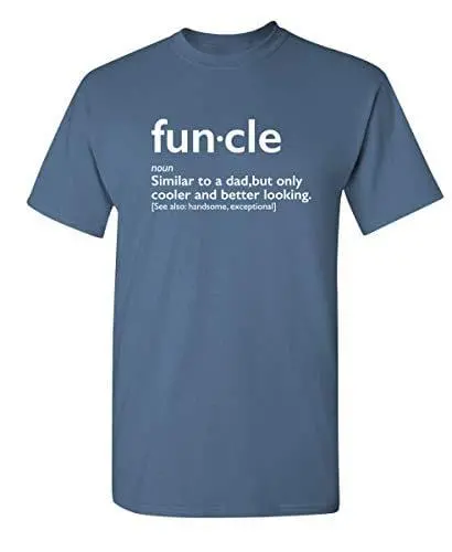 Men's T-Shirt Graphic Novelty Funny T Shirt Funcle Gift For Uncle Denim 1