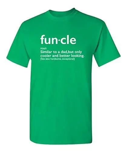 Men's T-Shirt Graphic Novelty Funny T Shirt Funcle Gift For Uncle Green 1
