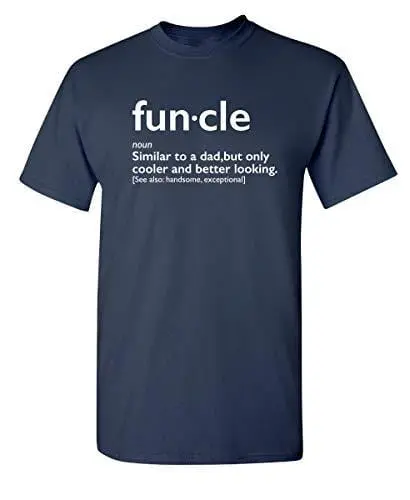 Men's T-Shirt Graphic Novelty Funny T Shirt Funcle Gift For Uncle Navy 1