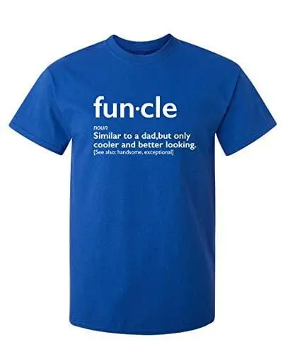 Men's T-Shirt Graphic Novelty Funny T Shirt Funcle Gift For Uncle Royal Blue 1