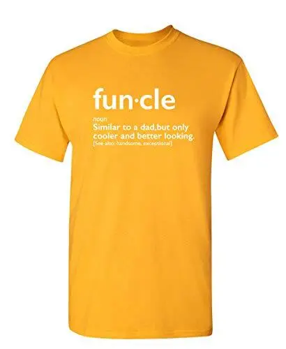 Men's T-Shirt Graphic Novelty Funny T Shirt Funcle Gift For Uncle Yellow 1