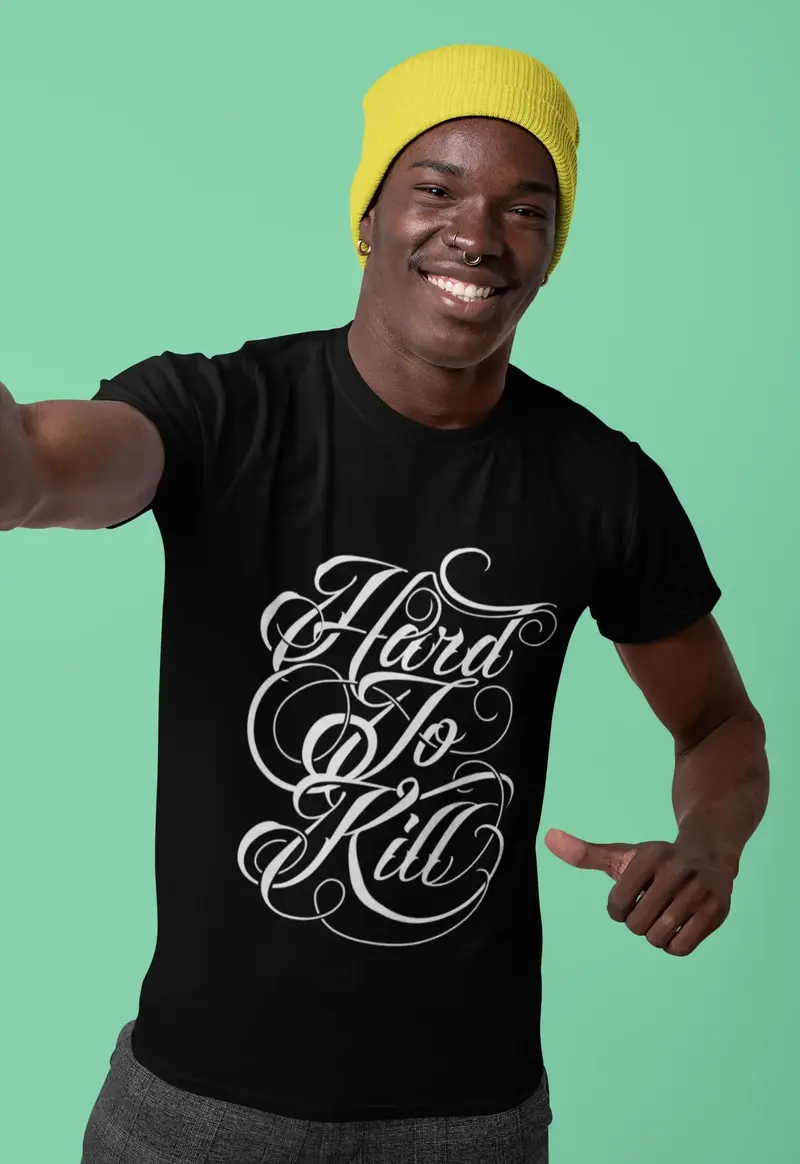 Men's T-Shirt Hard To Kill Offensive Shirt For Men Vintage Casual Shirt 1