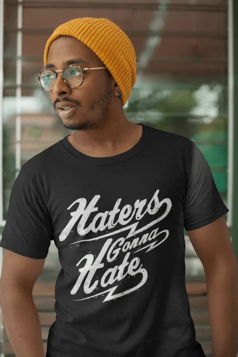 Men's T-Shirt Haters Gonna Hate Shirt Adult Humor Comic Quote Tee Shirt Vintage Apparel 1