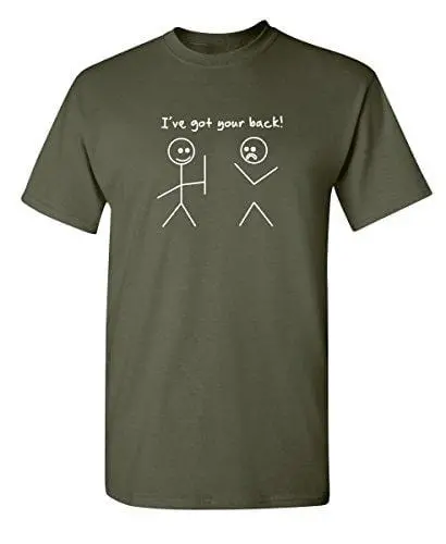 Men's T-Shirt I Got Your Back Graphic Novelty Funny Tshirt Army Green 1