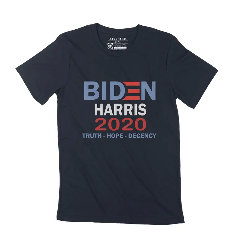 Men's T-Shirt Joe Biden 2020 Kamala Harris Truth Hope Decency Graphic Tee Shirt 1