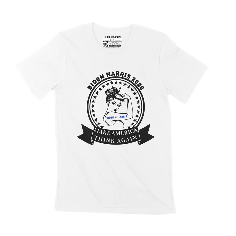 Men's T-Shirt Joe Biden Harris 2020 Make America Think Again Democrat Liberal Shirt 1