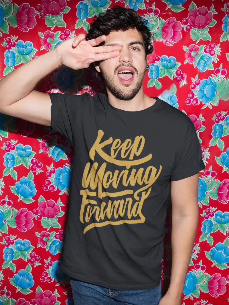 Men's T-Shirt Keep Moving Forward Apparel Vintage Graphic Tee Birthday Gift 1