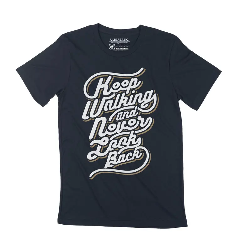 Men's T-Shirt Keep Walking Never Look Back Apparel Graphic Tee Birthday Gift 1