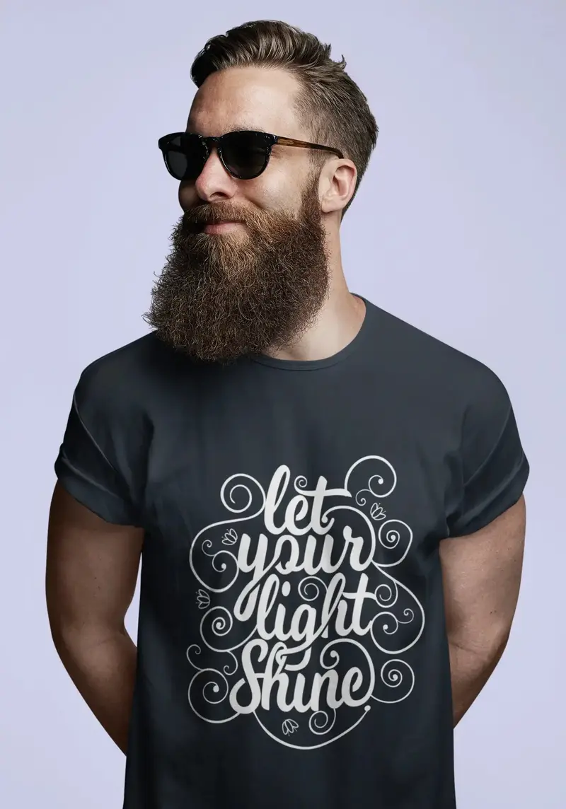 Men's T-Shirt Let Your Light Shine Shirt Motivational Gift For Men Vintage Apparel 1