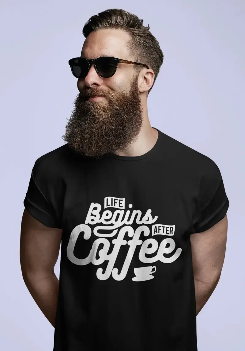 Men's T-Shirt Life Begins After Coffee Shirt Life After Coffee Vintage Apparel 1
