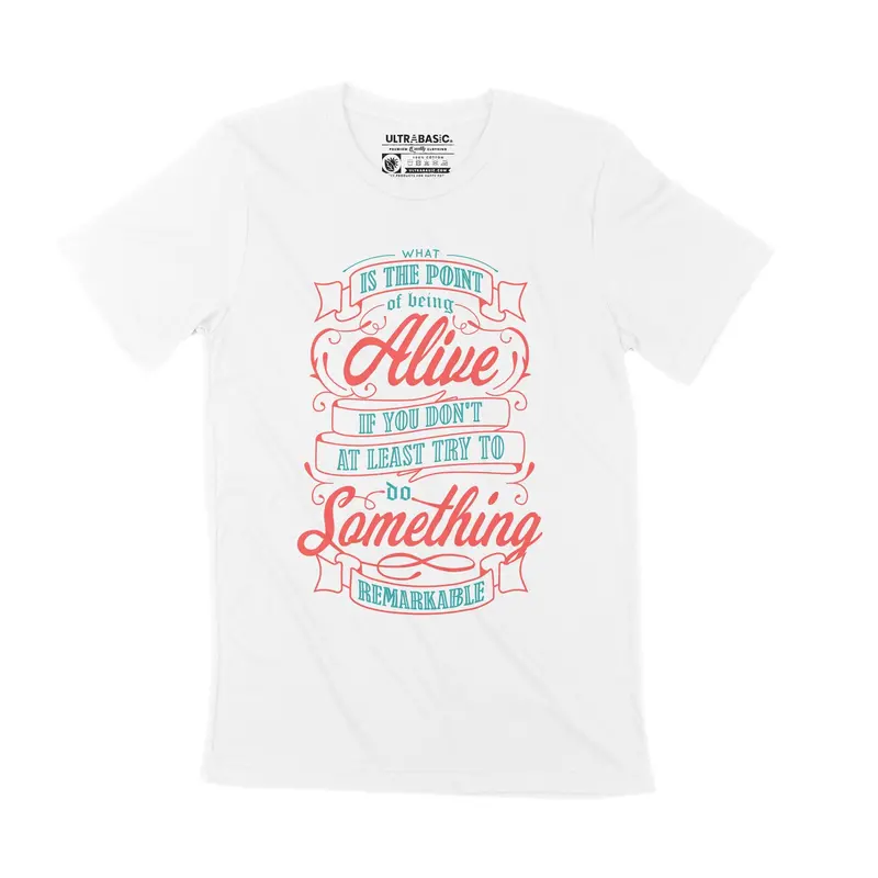 Men's T-Shirt Motivational Shirt Do Something Remarkable Graphic Tee Shirt Inspirational Gift 3