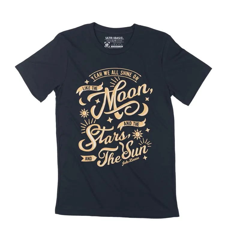 Men's T-Shirt We All Shine On Like Moon Inspirational Gift For Men Graphic Tee Shirt 1