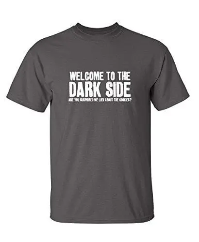 Men's T-Shirt Welcome To The Dark Side Sarcastic Funny Tshirt Mouse Gray 1