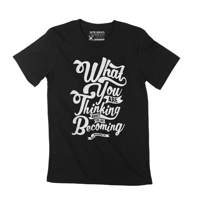 Men's T-Shirt What Are You Thinking About Becoming Quote Shirt Vintage Graphic Apparel 1
