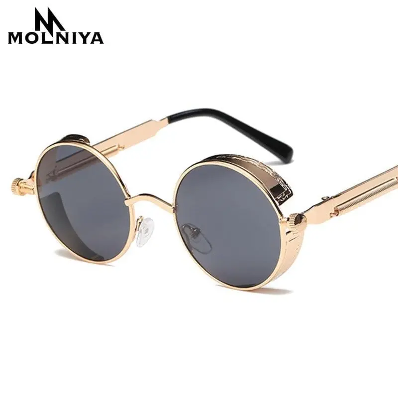 Metal Round Steampunk Sunglasses Men Women Fashion Glasses Brand Designer Retro Frame Vintage Sunglasses High Quality Uv400 1
